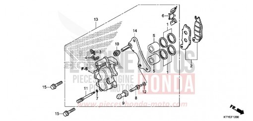 ETRIER DE FREIN AVANT CBR125RTF de 2015